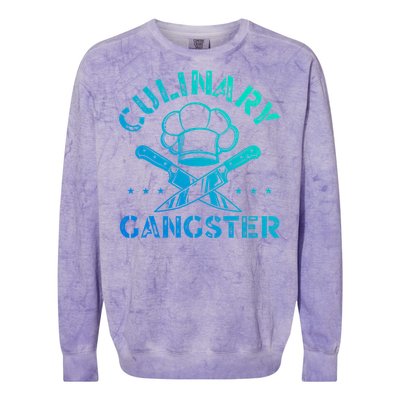 Culinary Gangster Talented Chef Cooking Bbq Master Cook Gift Colorblast Crewneck Sweatshirt