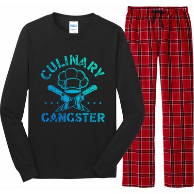 Culinary Gangster Talented Chef Cooking Bbq Master Cook Gift Long Sleeve Pajama Set