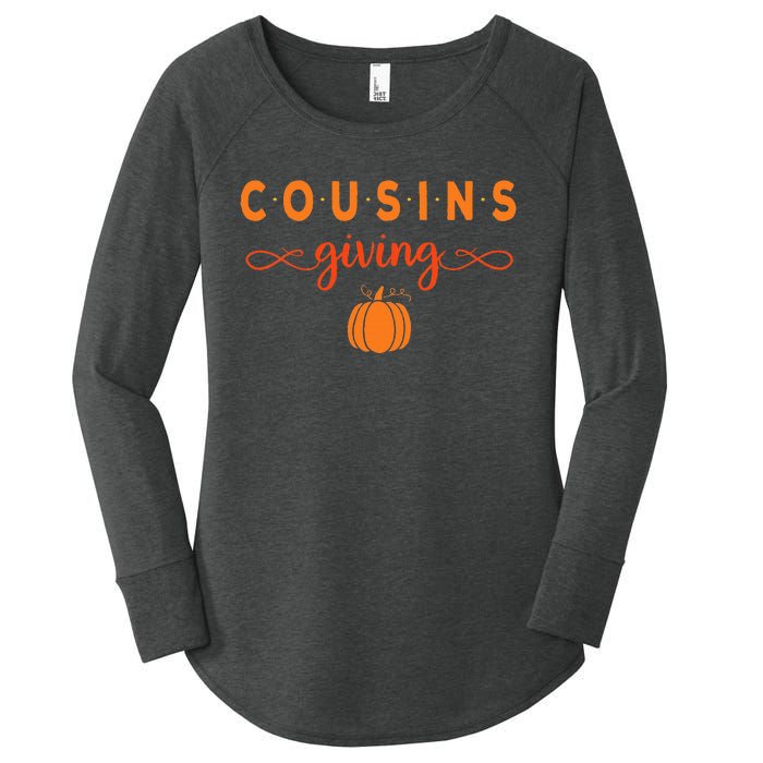 Cousins Giving Thanksgiving Women's Perfect Tri Tunic Long Sleeve Shirt