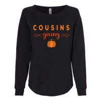 Cousins Giving Thanksgiving Womens California Wash Sweatshirt