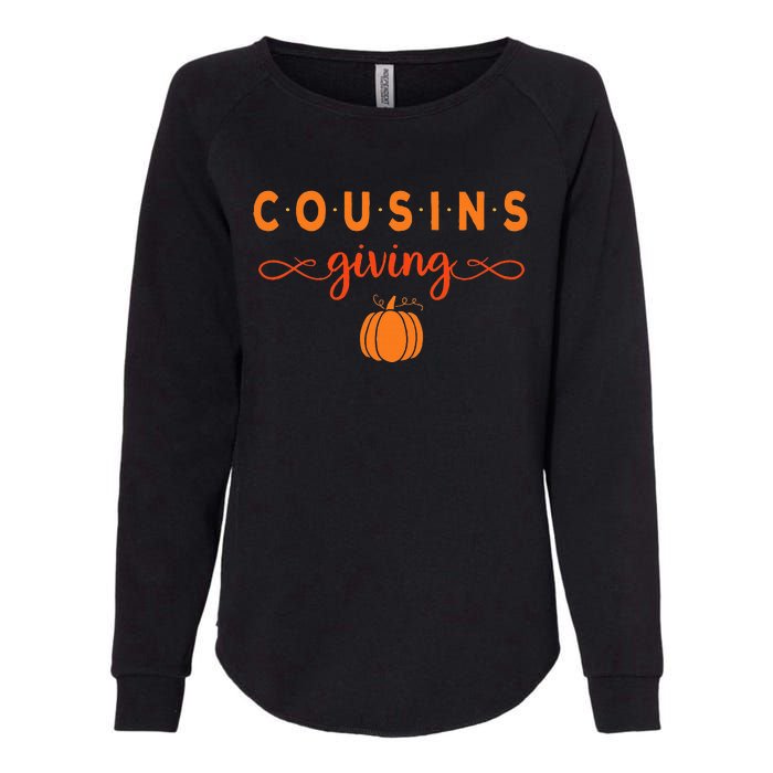 Cousins Giving Thanksgiving Womens California Wash Sweatshirt