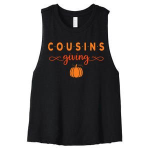 Cousins Giving Thanksgiving Women's Racerback Cropped Tank