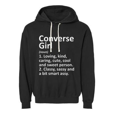 CONVERSE GIRL TX TEXAS Funny City Home Roots Gift Garment-Dyed Fleece Hoodie