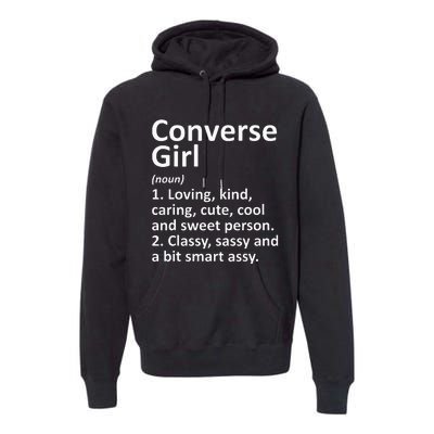 CONVERSE GIRL TX TEXAS Funny City Home Roots Gift Premium Hoodie