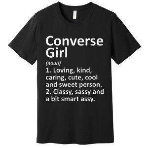 CONVERSE GIRL TX TEXAS Funny City Home Roots Gift Premium T-Shirt