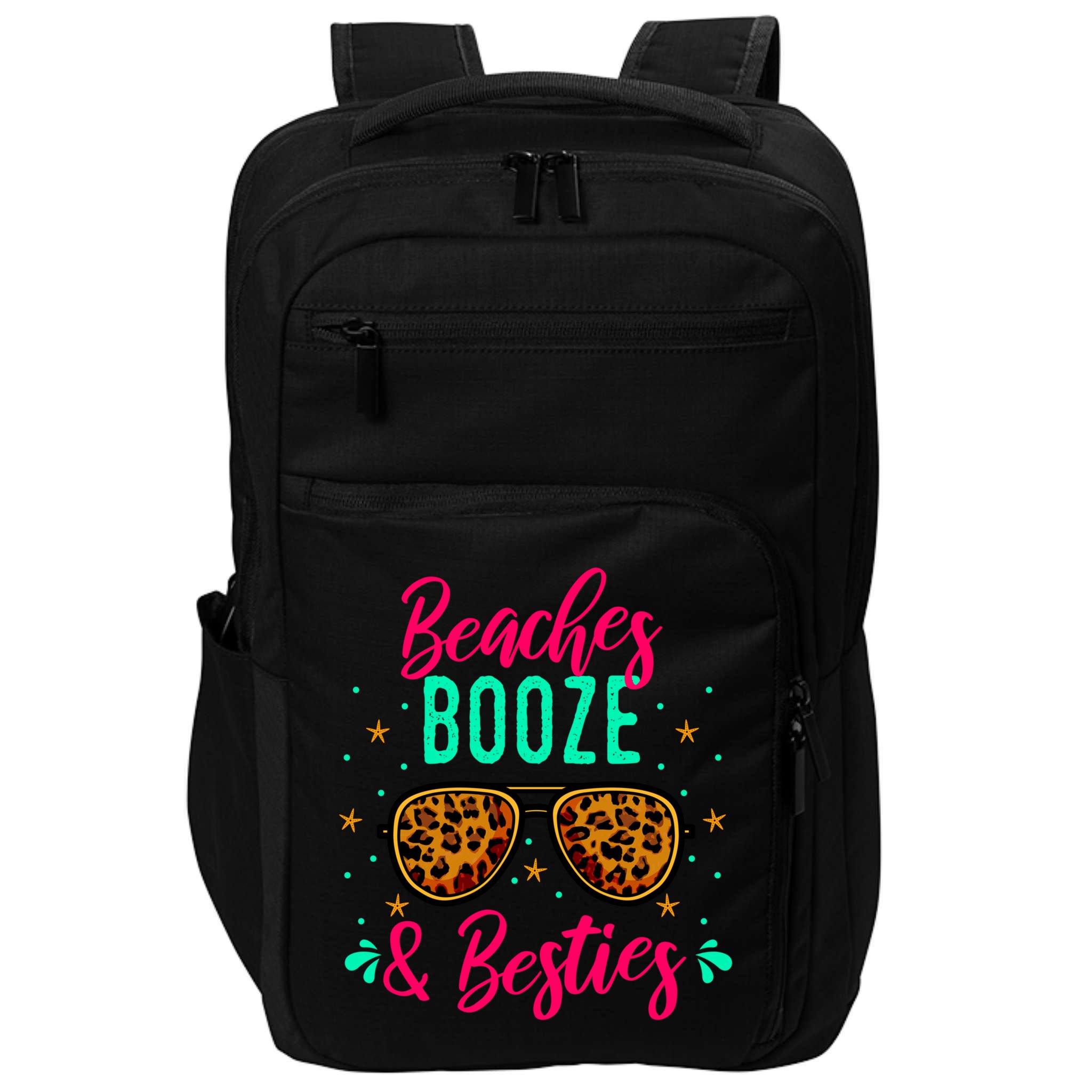 Cute Girls Trip Weekend Vacation Beaches Booze And Besties Gift Impact Tech Backpack