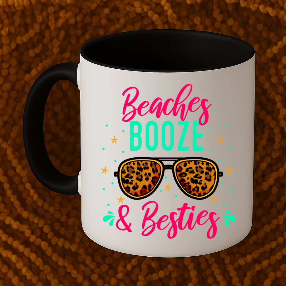 Cute Girls Trip Weekend Vacation Beaches Booze And Besties Gift Mug