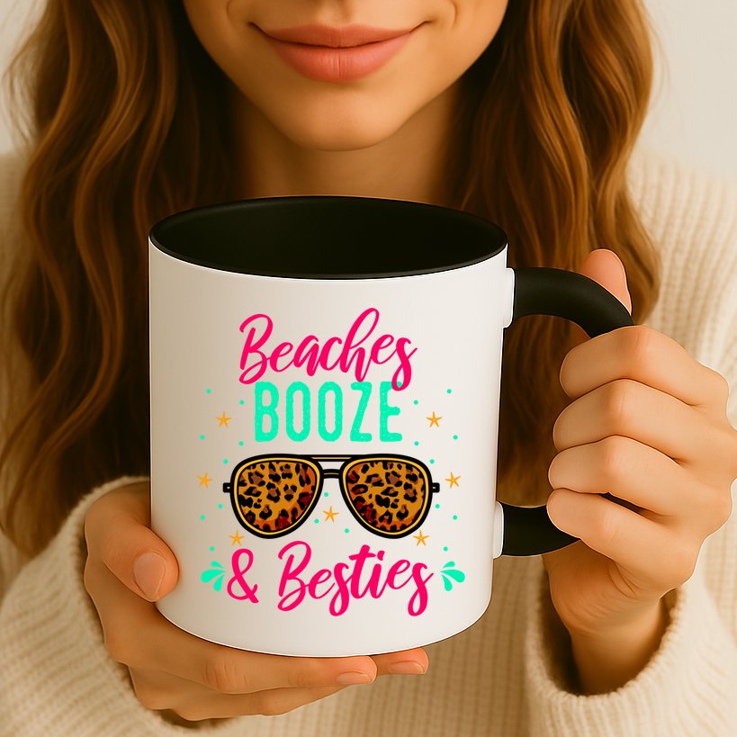 Cute Girls Trip Weekend Vacation Beaches Booze And Besties Gift Mug