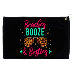 Cute Girls Trip Weekend Vacation Beaches Booze And Besties Gift Grommeted Golf Towel