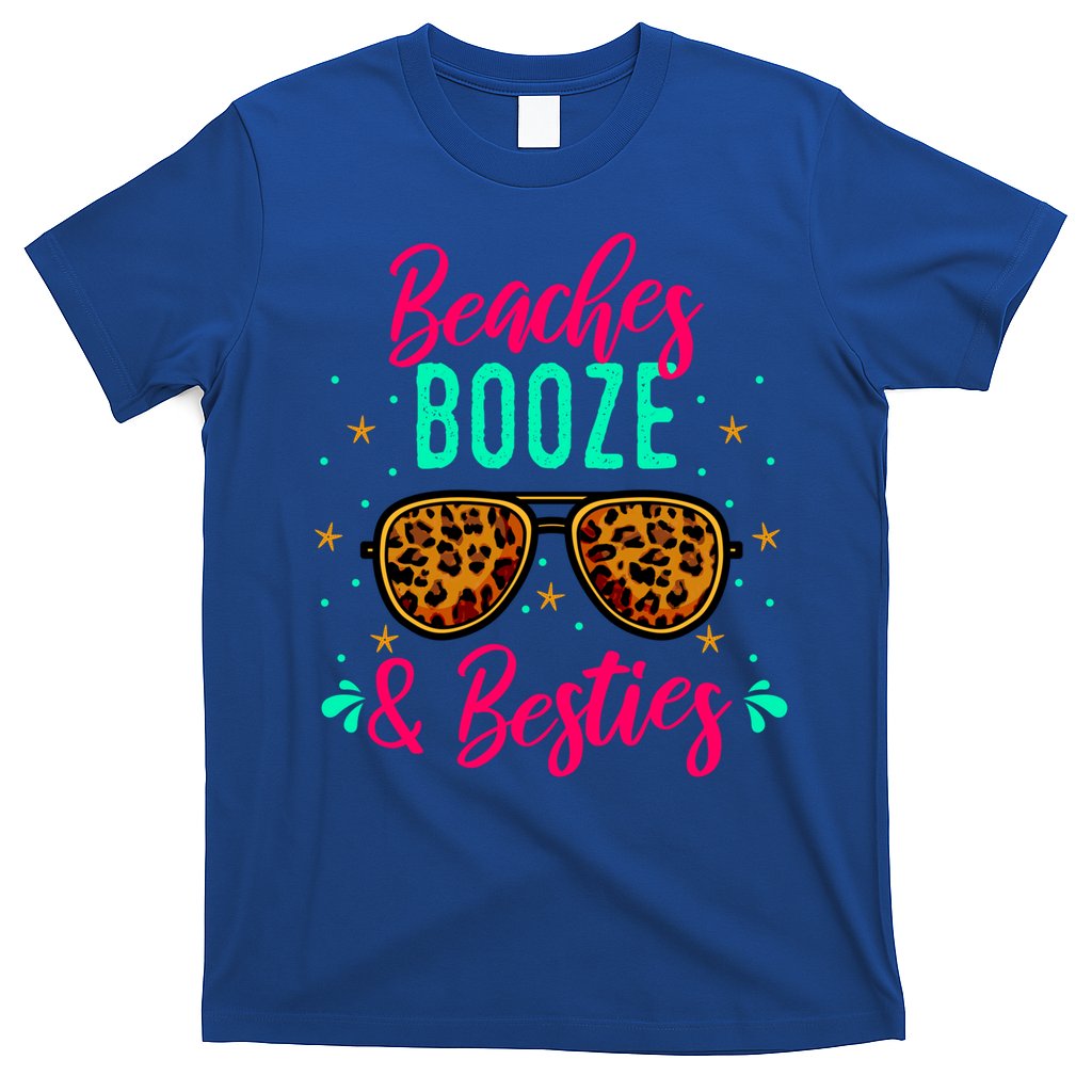 Cute Girls Trip Weekend Vacation Beaches Booze And Besties Gift T-Shirt