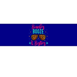 Cute Girls Trip Weekend Vacation Beaches Booze And Besties Gift Bumper Sticker