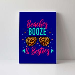 Cute Girls Trip Weekend Vacation Beaches Booze And Besties Gift Canvas