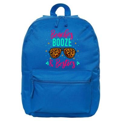 Cute Girls Trip Weekend Vacation Beaches Booze And Besties Gift 16 in Basic Backpack