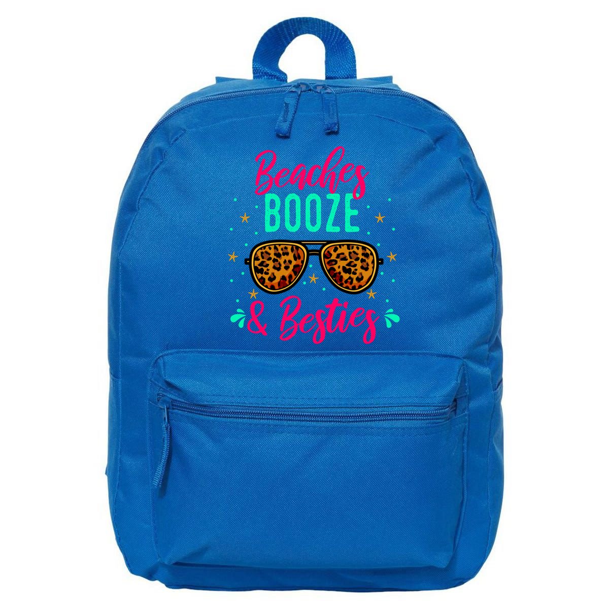 Cute Girls Trip Weekend Vacation Beaches Booze And Besties Gift 16 in Basic Backpack
