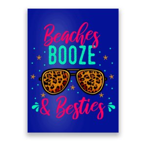 Cute Girls Trip Weekend Vacation Beaches Booze And Besties Gift Poster