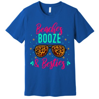 Cute Girls Trip Weekend Vacation Beaches Booze And Besties Gift Premium T-Shirt