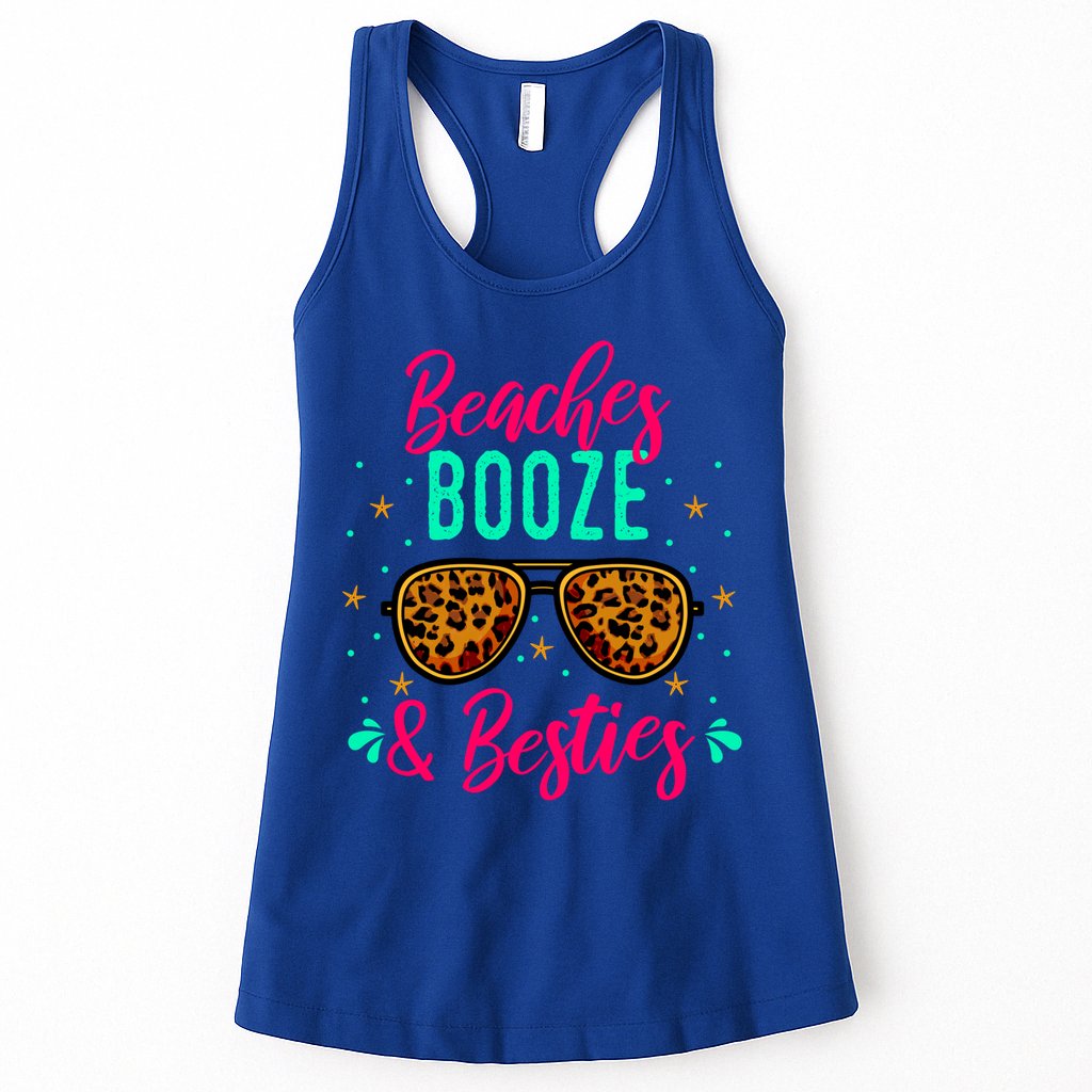 Cute Girls Trip Weekend Vacation Beaches Booze And Besties Gift Womens Tank Top
