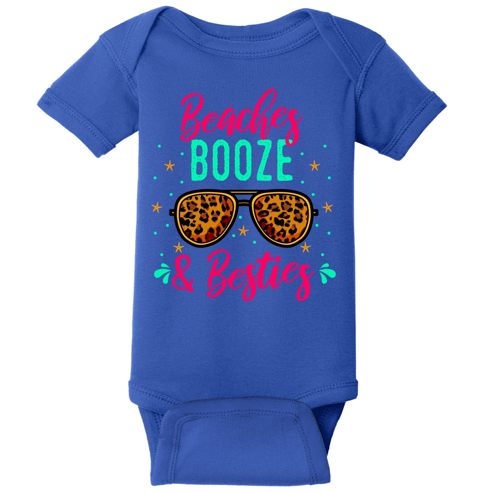 Cute Girls Trip Weekend Vacation Beaches Booze And Besties Gift Baby Bodysuit