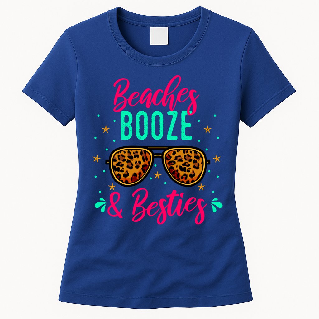 Cute Girls Trip Weekend Vacation Beaches Booze And Besties Gift Womens T-Shirt