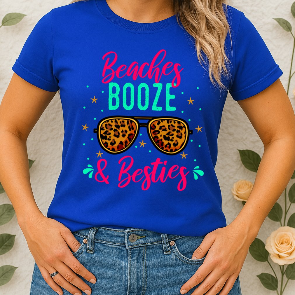 Cute Girls Trip Weekend Vacation Beaches Booze And Besties Gift Womens T-Shirt