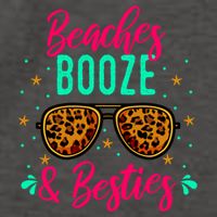 Cute Girls Trip Weekend Vacation Beaches Booze And Besties Gift Vector Backpack
