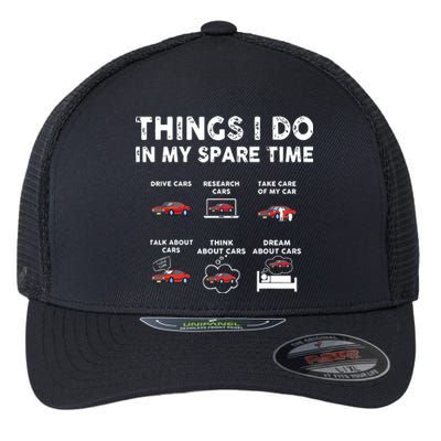 Car Guy Things I Do In My Spare Time Funny Muscle Cars Lover Flexfit Unipanel Trucker Cap