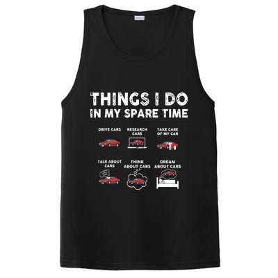 Car Guy Things I Do In My Spare Time Funny Muscle Cars Lover PosiCharge Competitor Tank