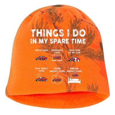 Car Guy Things I Do In My Spare Time Funny Muscle Cars Lover Kati - Camo Knit Beanie