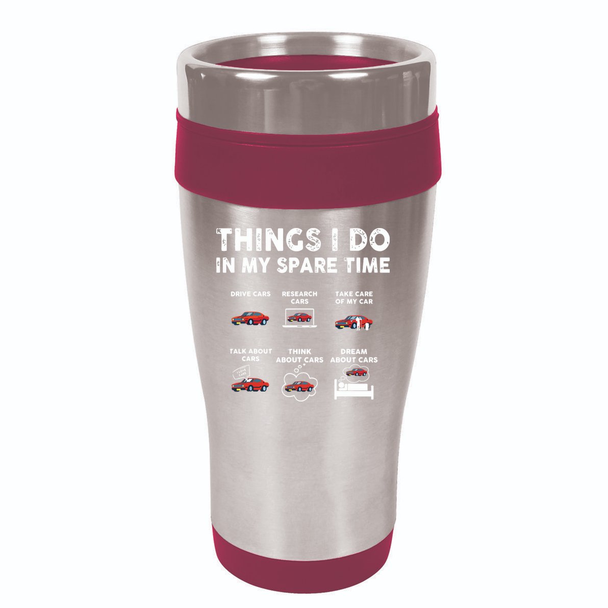 Car Guy Things I Do In My Spare Time Funny Muscle Cars Lover 16oz Travel Tumbler