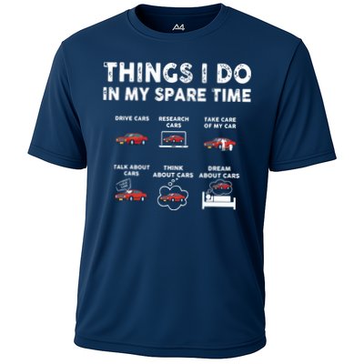Car Guy Things I Do In My Spare Time Funny Muscle Cars Lover Performance Shirt