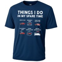 Car Guy Things I Do In My Spare Time Funny Muscle Cars Lover Cooling Performance Crew T-Shirt