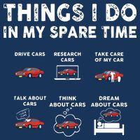 Car Guy Things I Do In My Spare Time Funny Muscle Cars Lover Cooling Performance Crew T-Shirt