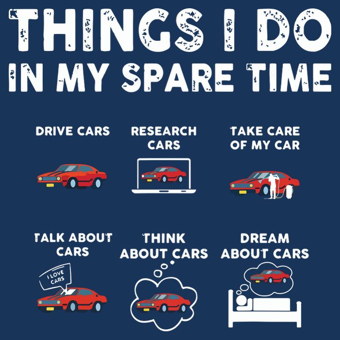 Car Guy Things I Do In My Spare Time Funny Muscle Cars Lover Cooling Performance Crew T-Shirt