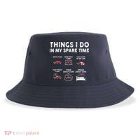Car Guy Things I Do In My Spare Time Funny Muscle Cars Lover Sustainable Bucket Hat