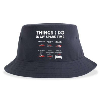 Car Guy Things I Do In My Spare Time Funny Muscle Cars Lover Sustainable Bucket Hat