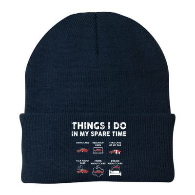 Car Guy Things I Do In My Spare Time Funny Muscle Cars Lover Knit Cap Winter Beanie