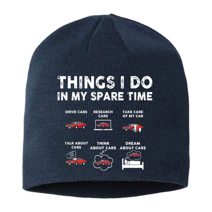 Car Guy Things I Do In My Spare Time Funny Muscle Cars Lover Sustainable Beanie