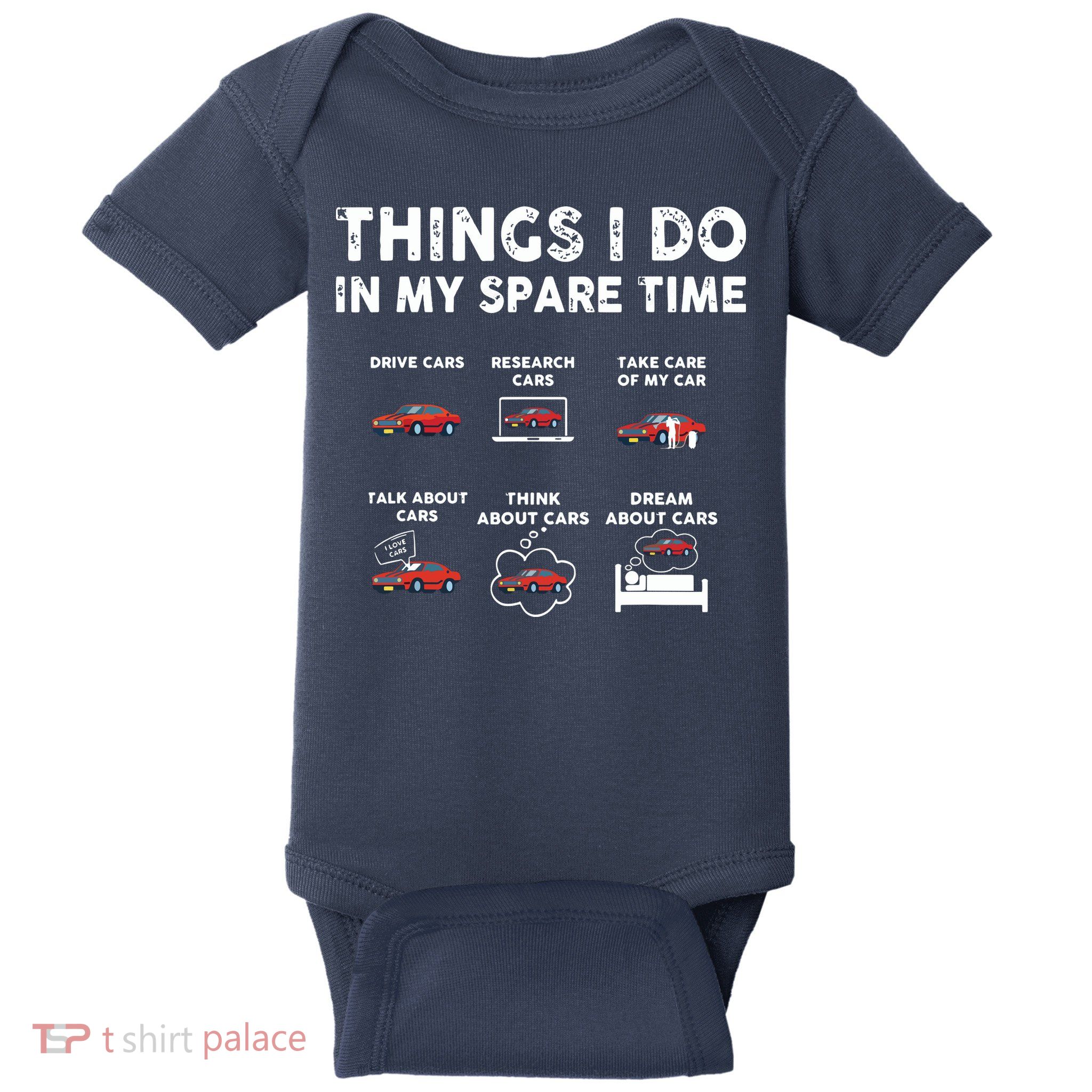 Car Guy Things I Do In My Spare Time Funny Muscle Cars Lover Baby Bodysuit