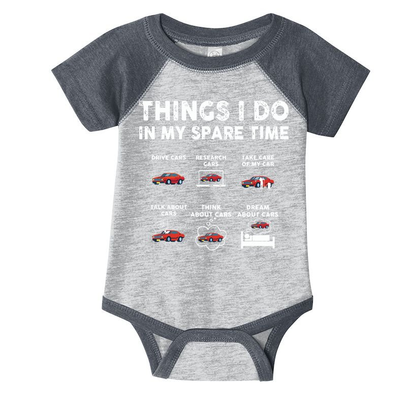 Car Guy Things I Do In My Spare Time Funny Muscle Cars Lover Infant Baby Jersey Bodysuit