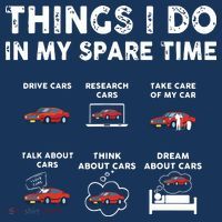 Car Guy Things I Do In My Spare Time Funny Muscle Cars Lover Womens T-Shirt