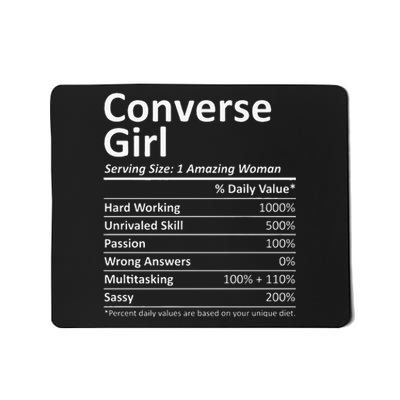 CONVERSE GIRL TX TEXAS Funny City Home Roots USA Gift Mousepad