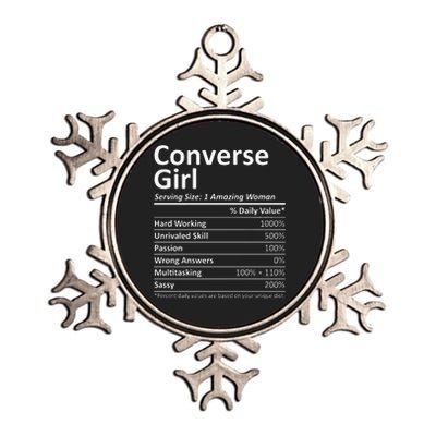 CONVERSE GIRL TX TEXAS Funny City Home Roots USA Gift Metallic Star Ornament