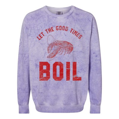 Crawfish Good Times Boil Louisiana Retro Food Festival Colorblast Crewneck Sweatshirt