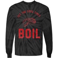 Crawfish Good Times Boil Louisiana Retro Food Festival Tie-Dye Long Sleeve Shirt