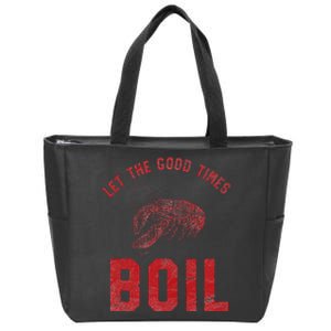 Crawfish Good Times Boil Louisiana Retro Food Festival Zip Tote Bag