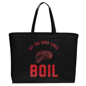 Crawfish Good Times Boil Louisiana Retro Food Festival Cotton Canvas Jumbo Tote