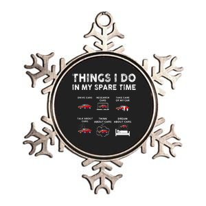 Car Guy Things I Do In My Spare Time Funny Muscle Cars Lover Metallic Star Ornament