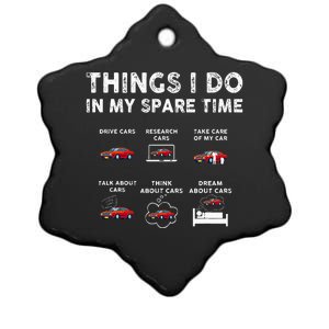 Car Guy Things I Do In My Spare Time Funny Muscle Cars Lover Ceramic Star Ornament