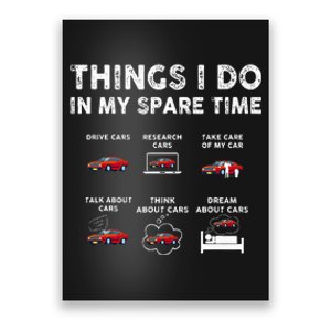 Car Guy Things I Do In My Spare Time Funny Muscle Cars Lover Poster