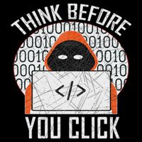 Cybersecurity Gift Think Before You Click Poster